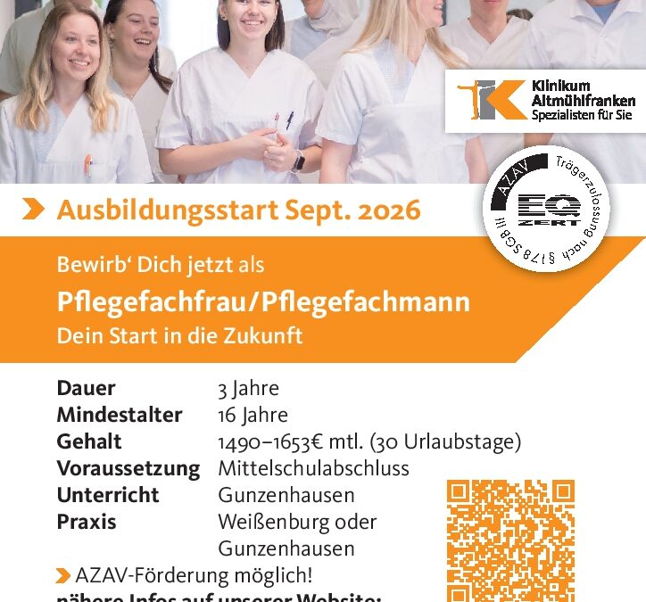Ausbildung zur Pflegefachfrau/mann(m/w/d)
