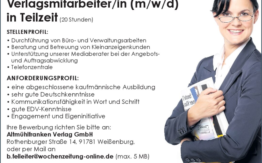 Verlagsmitarbeiter (m,w,d)
