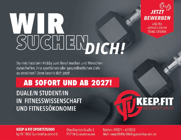 Duale/n Student/in Fitnesswissenschaft und ‑ökonomie (m/w/d)