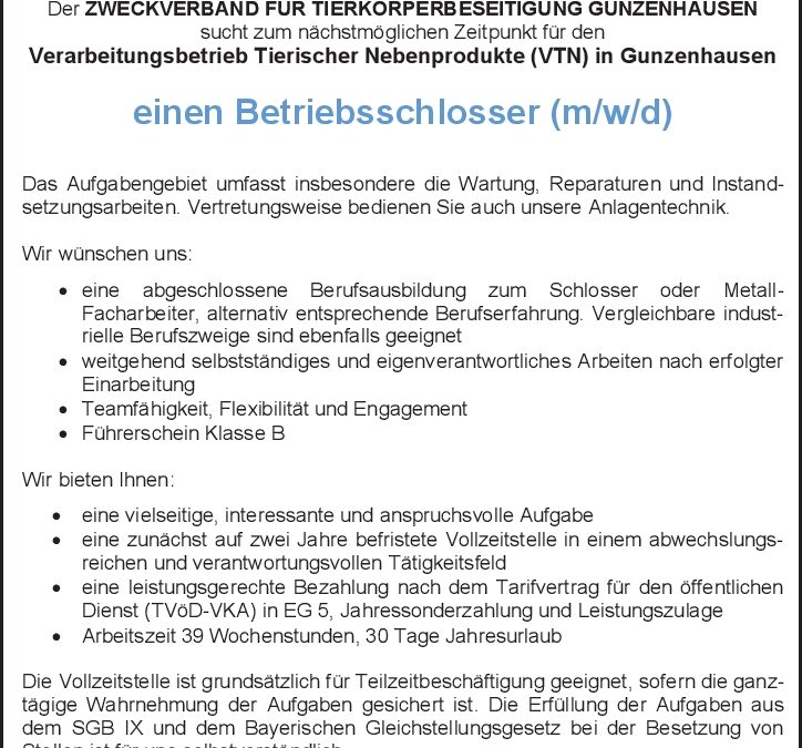 Betriebsschlosser (m/w/d)