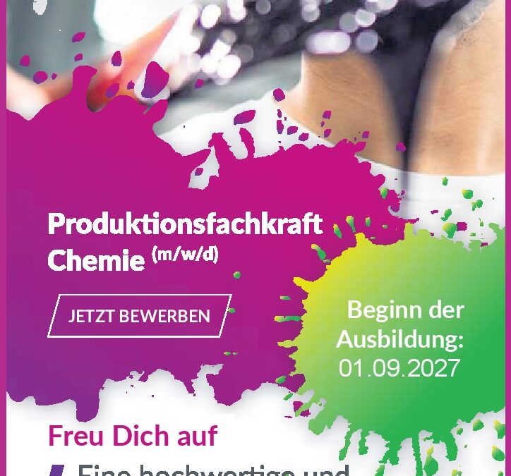 Ausbildung zur Produktionsfachkraft Chemie (m/w/d)
